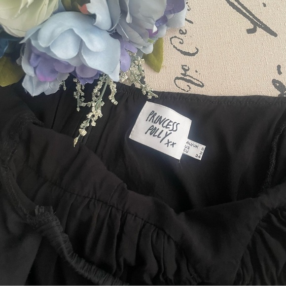 Princess Polly Backless Cutout Summer Cotton Linen Blend Maxi Dress Size 2 - Picture 7 of 8